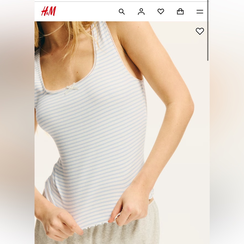 h&m *navy blue* pointelle tank sleepwear / loungewear